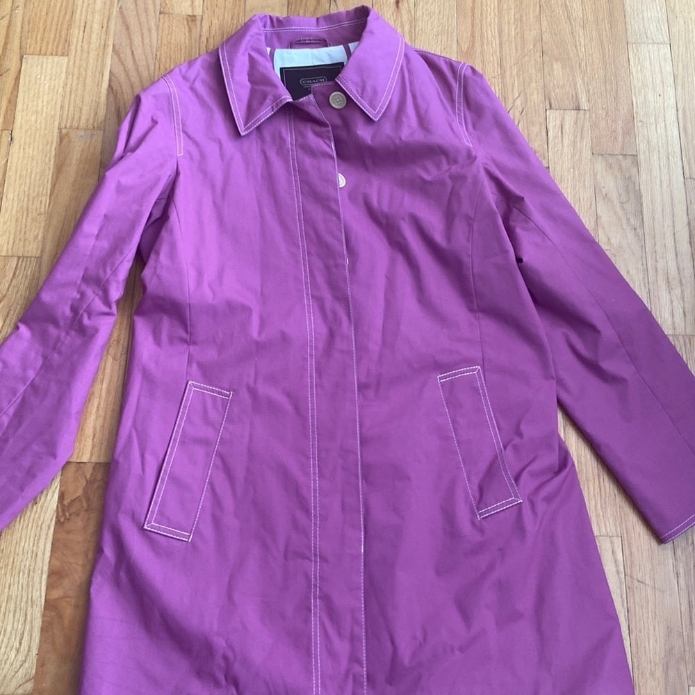 Women’s coach coat. Purple. Size L