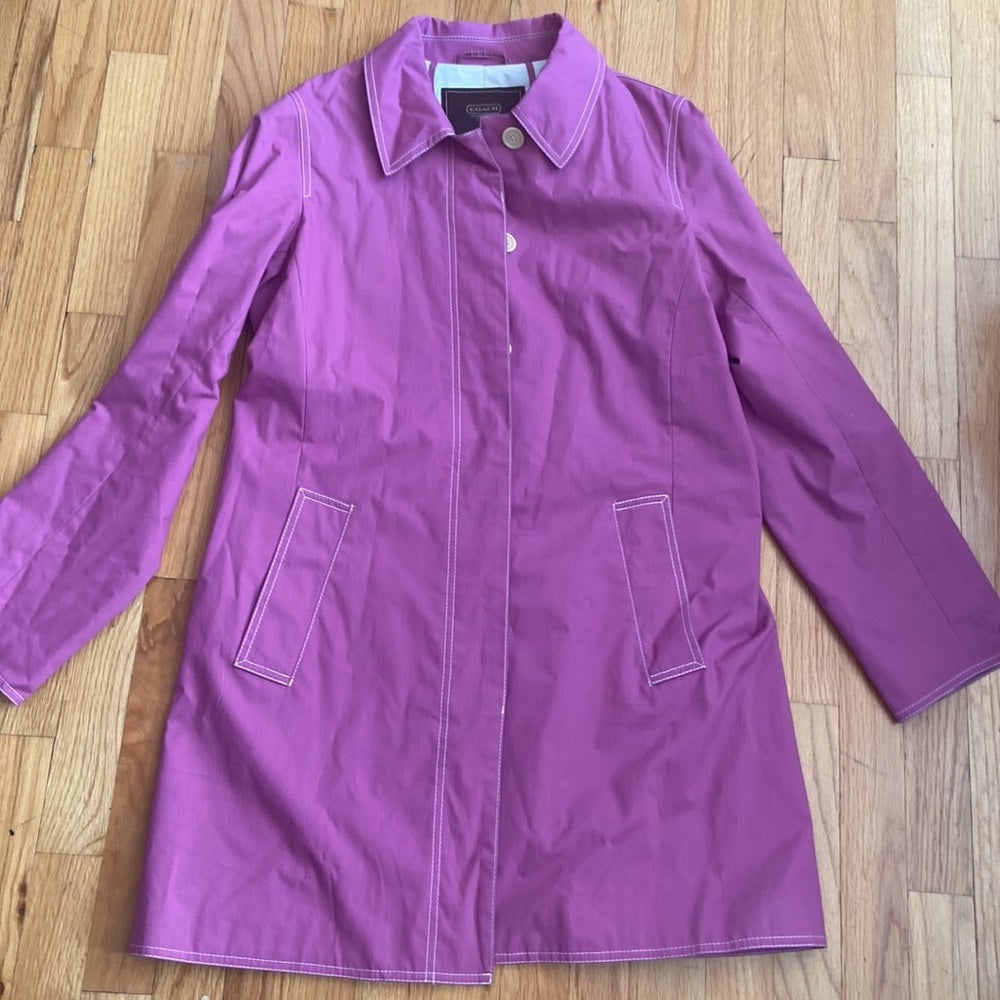 Women’s coach coat. Purple. Size L