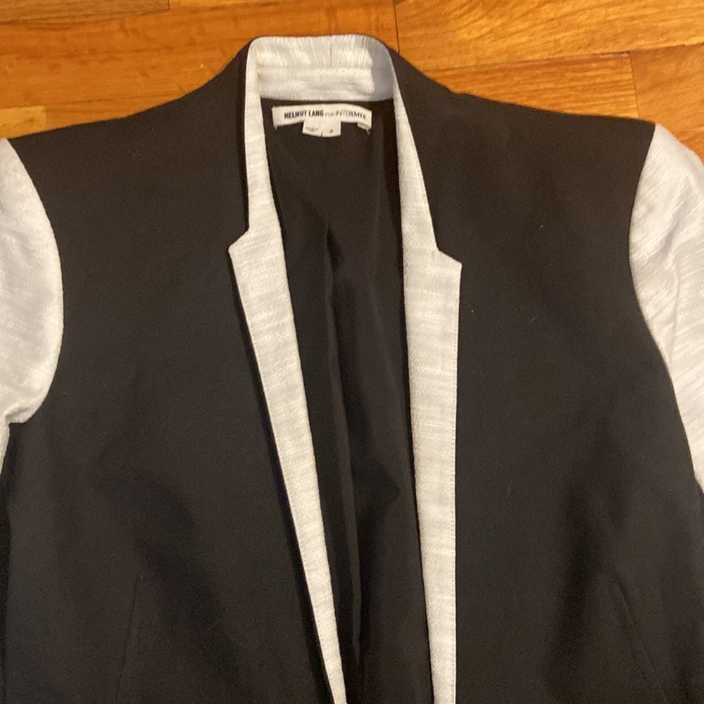 Women’s Helmut Lang for Intermix blazer. Black and white. Size 2