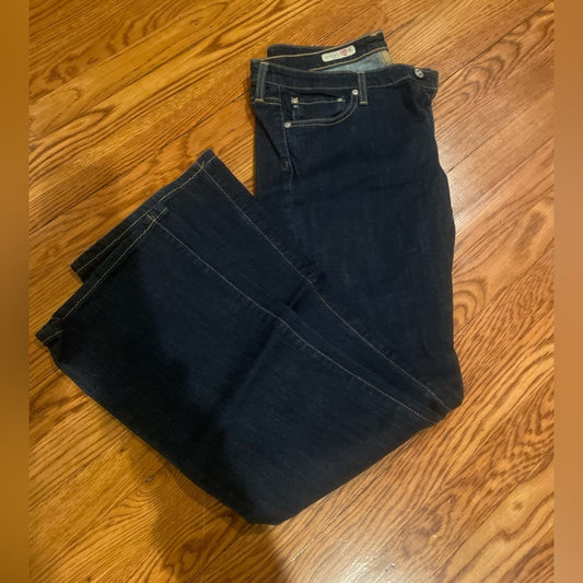 Adriano Goldshmied AG Women’s Dark Blue Flare Jeans Size 32