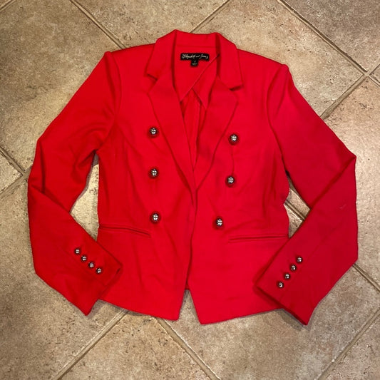 Elizabeth and James Red Women’s Blazer Size 8