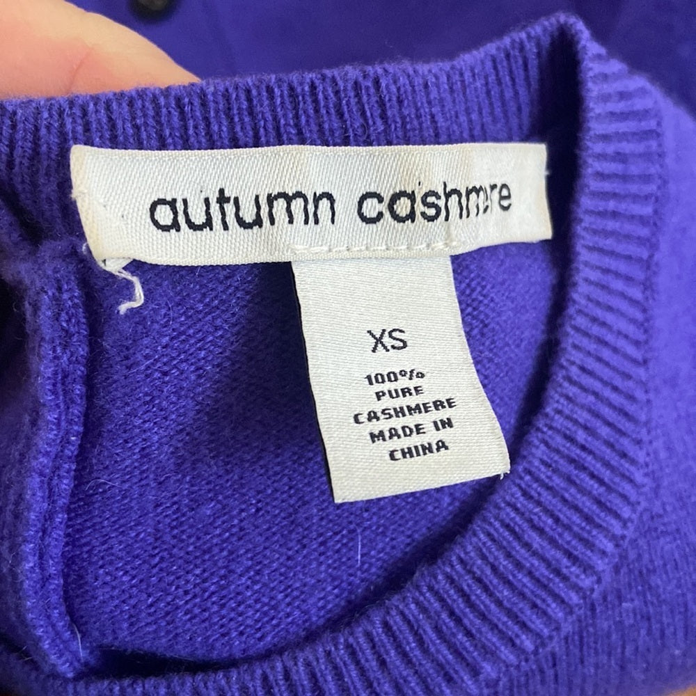 Women’s autumn cashmere sweater Purple Size XS