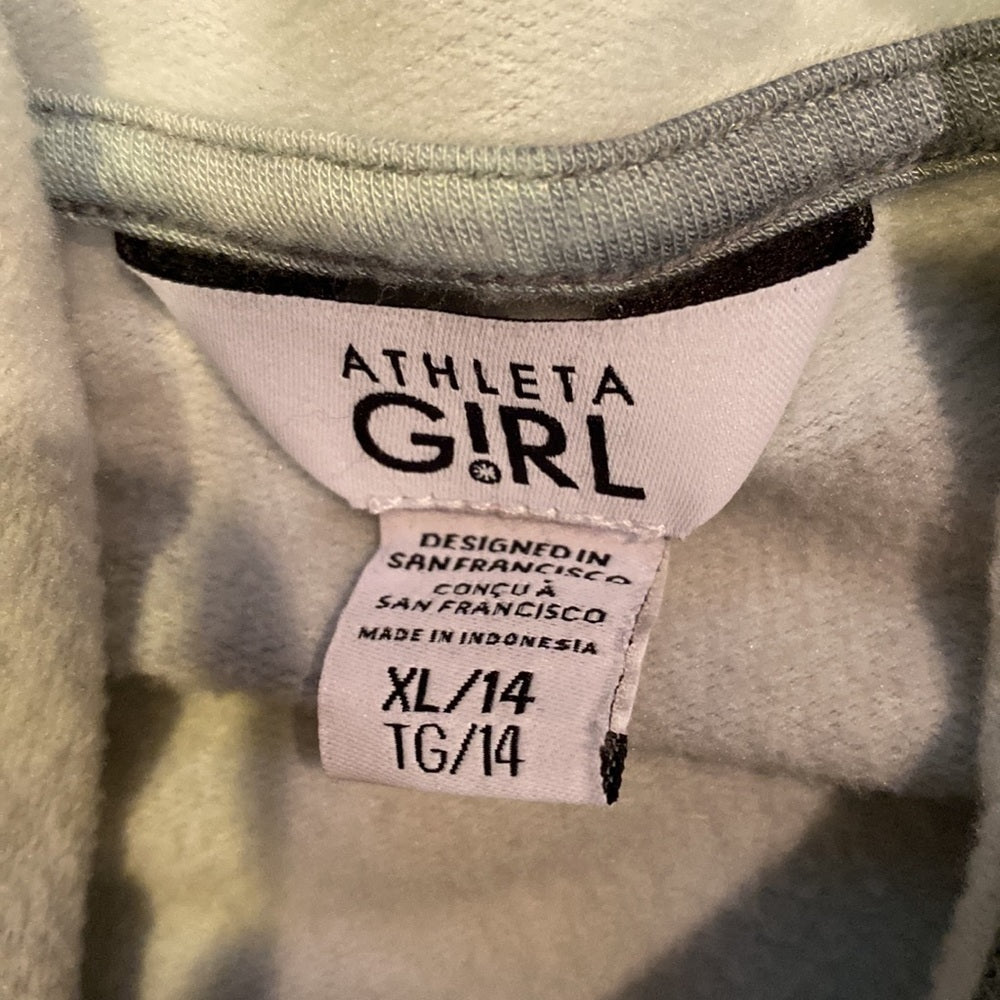 Athleta Girl Gray and Blue Marble Hoodie Size 14