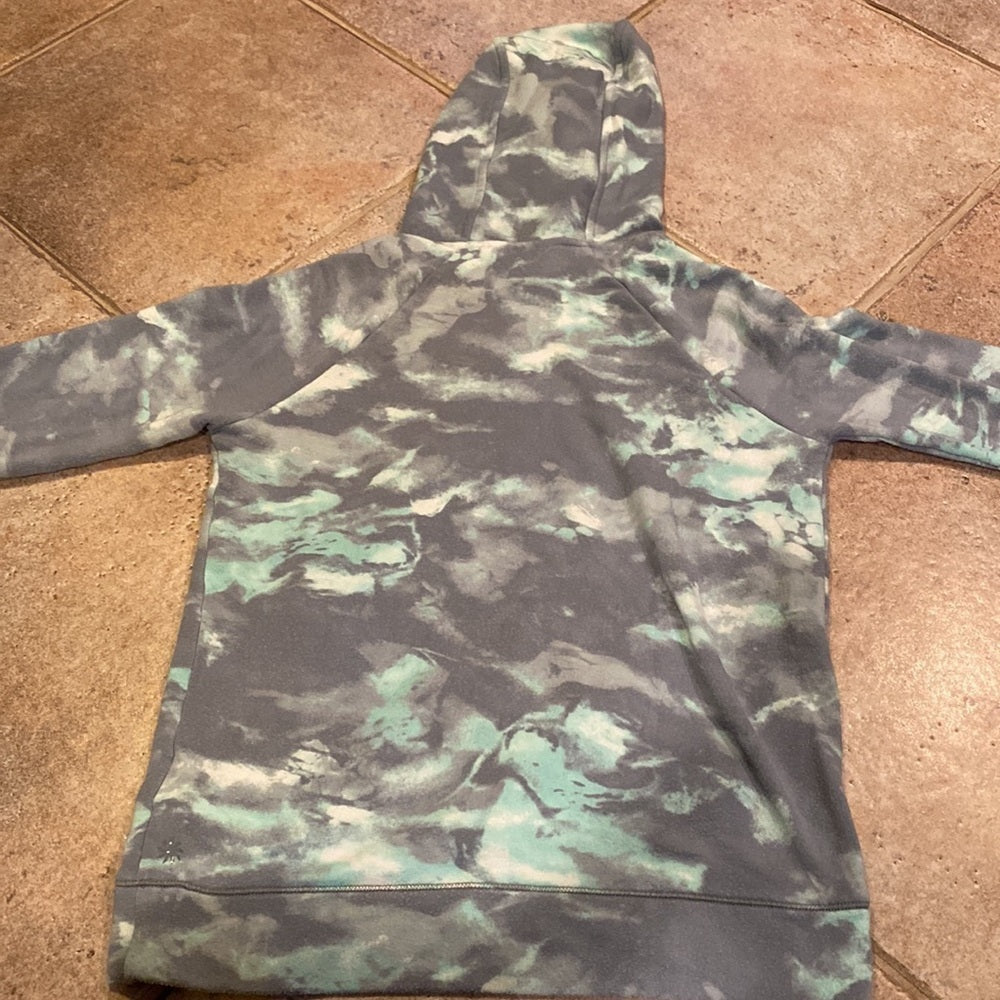 Athleta Girl Gray and Blue Marble Hoodie Size 14