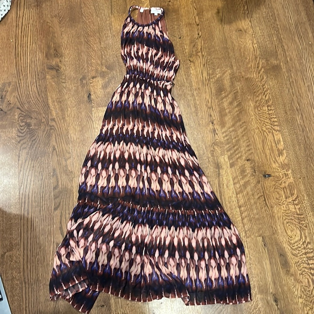 A.L.C. Women’s Maxi Dress Purple Pink and Brown Size 0