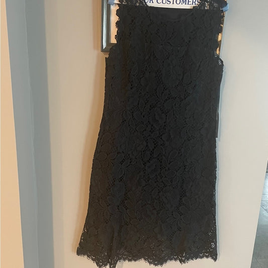 Elie Tahari Navy Lace Sleeveless Dress Size 8