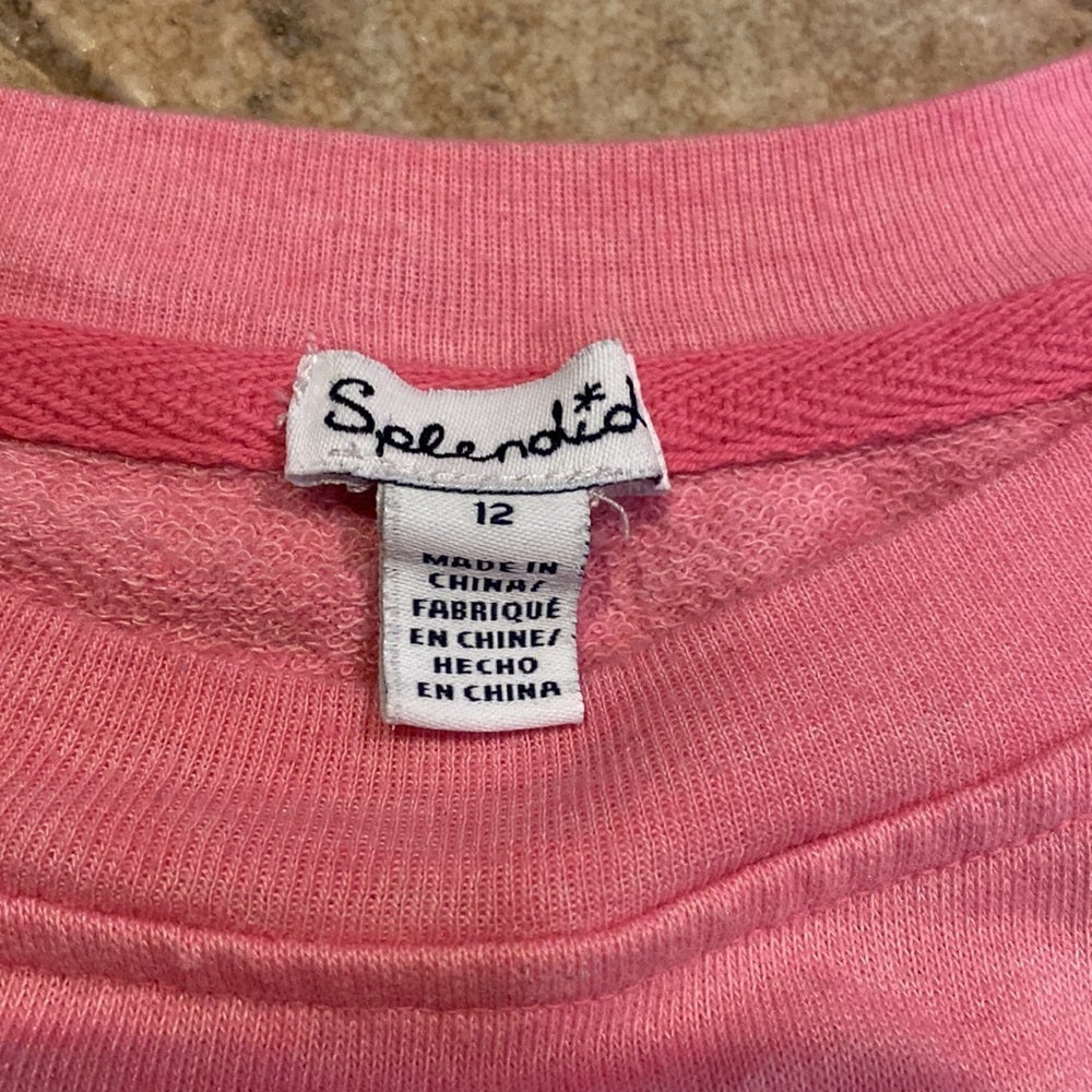 Splendid Girls Pink and Purple Ombre Sweatshirt Size 12