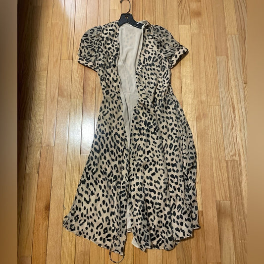 Alice + Olivia Cheetah Print Open Dress Size 2