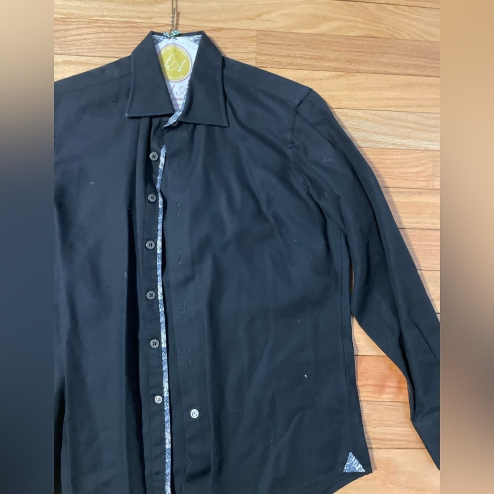 Robert Graham Black Button Down Top Size Medium