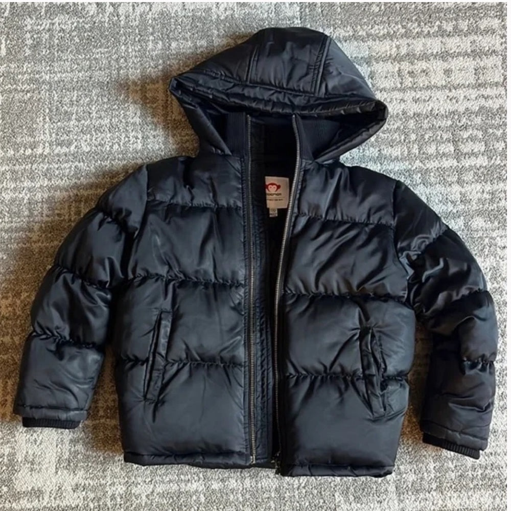 Boys Appaman Black Hooded Jacket Size 6