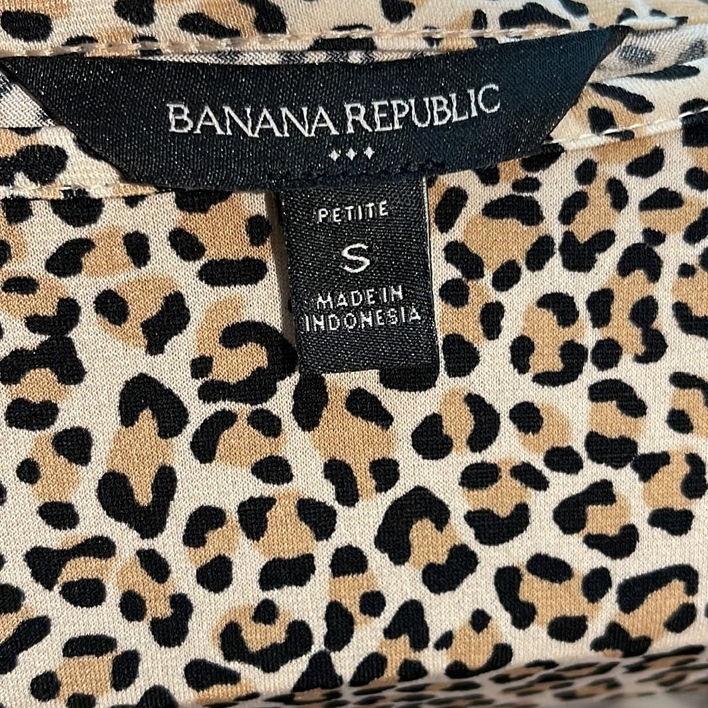 Banana Republic Women’s Leopard Dress Size Small Petite