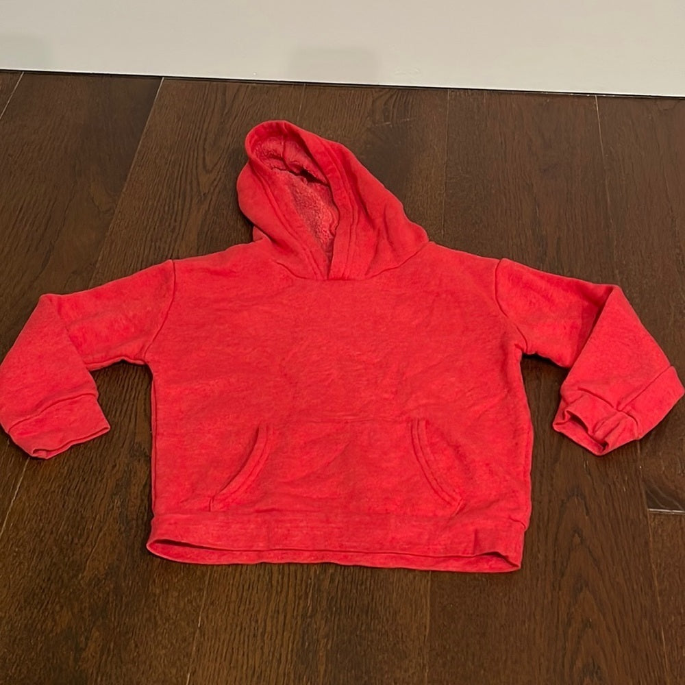 Boys Red Hooded Sweatshirt Size 6