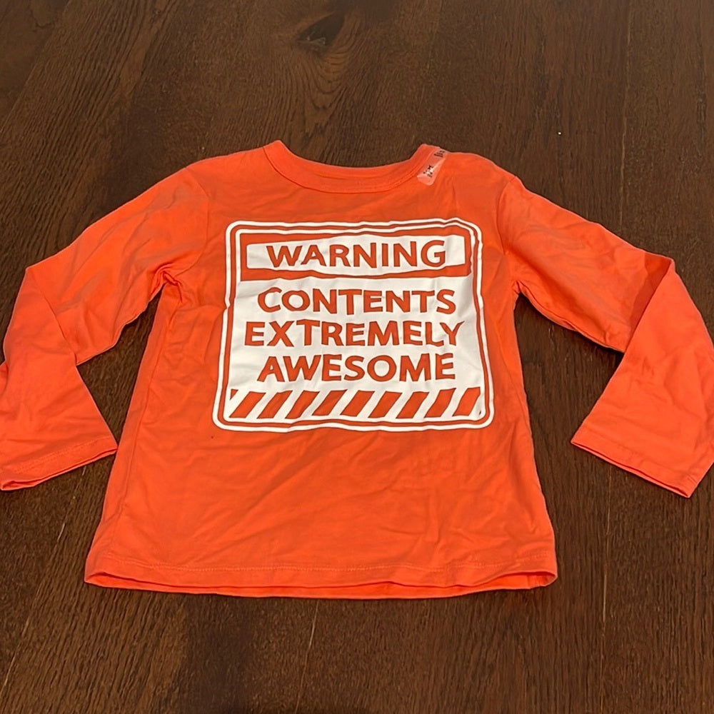 NWT Children’s Place Boys Orange Long Sleeve T-Shirt Size XS/4