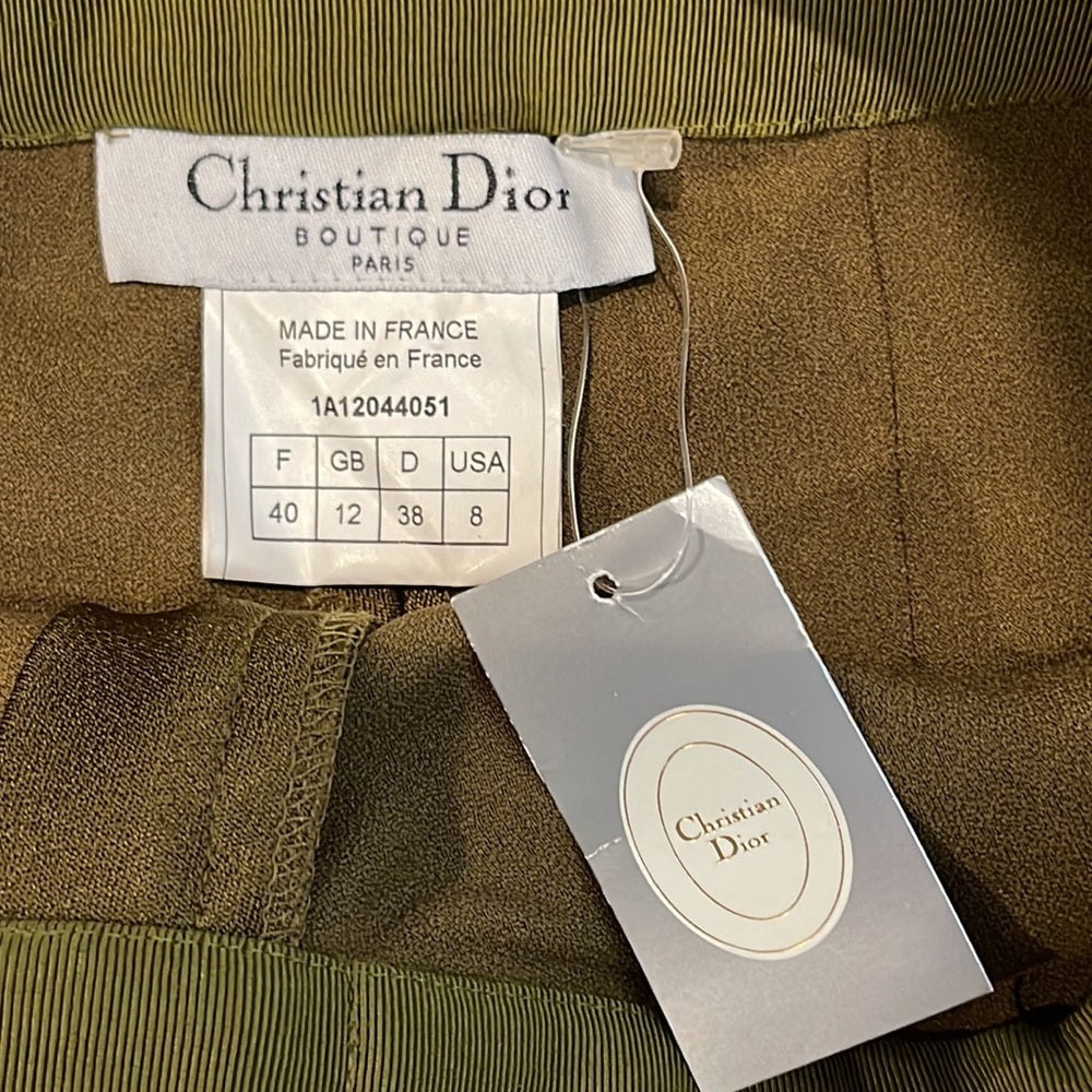 NWT Christian Dior Green Pants Size 8