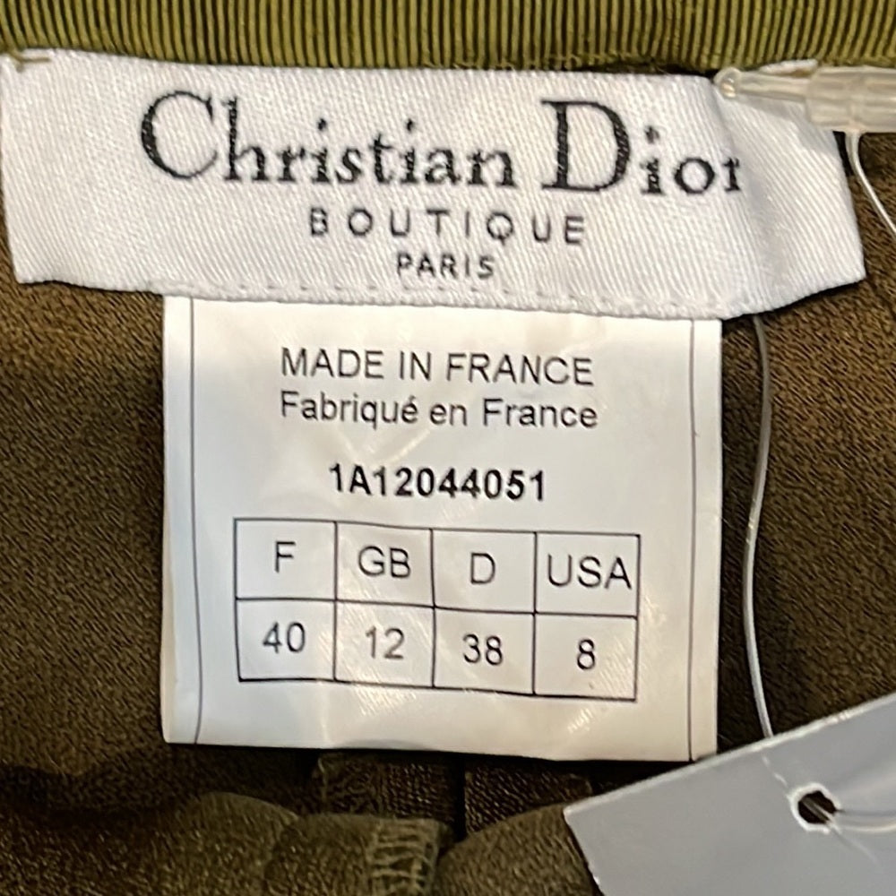 NWT Christian Dior Green Pants Size 8