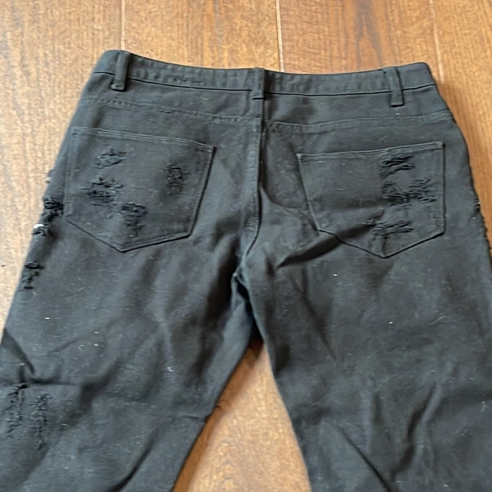 Brooklyn Karma Black Jeans with Rips Size Medium (8/10)