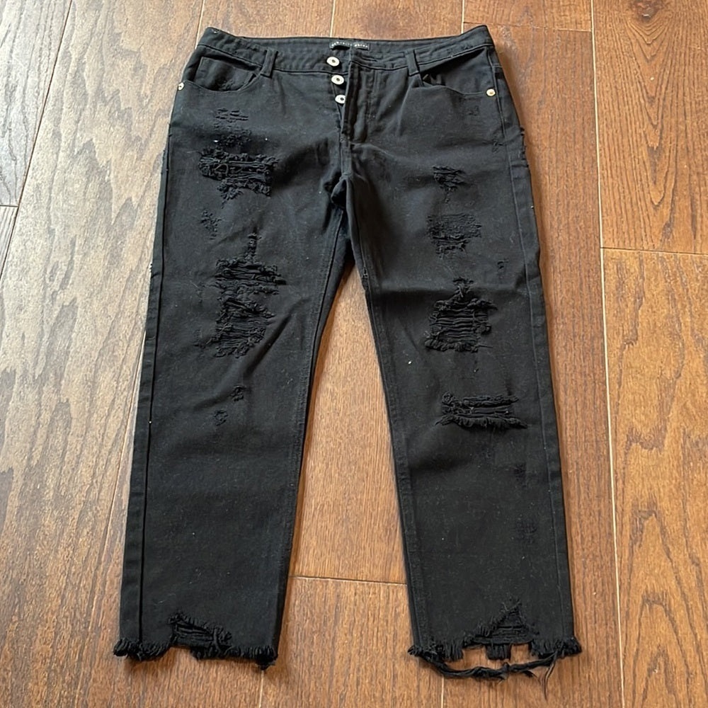 Brooklyn Karma Black Jeans with Rips Size Medium (8/10)