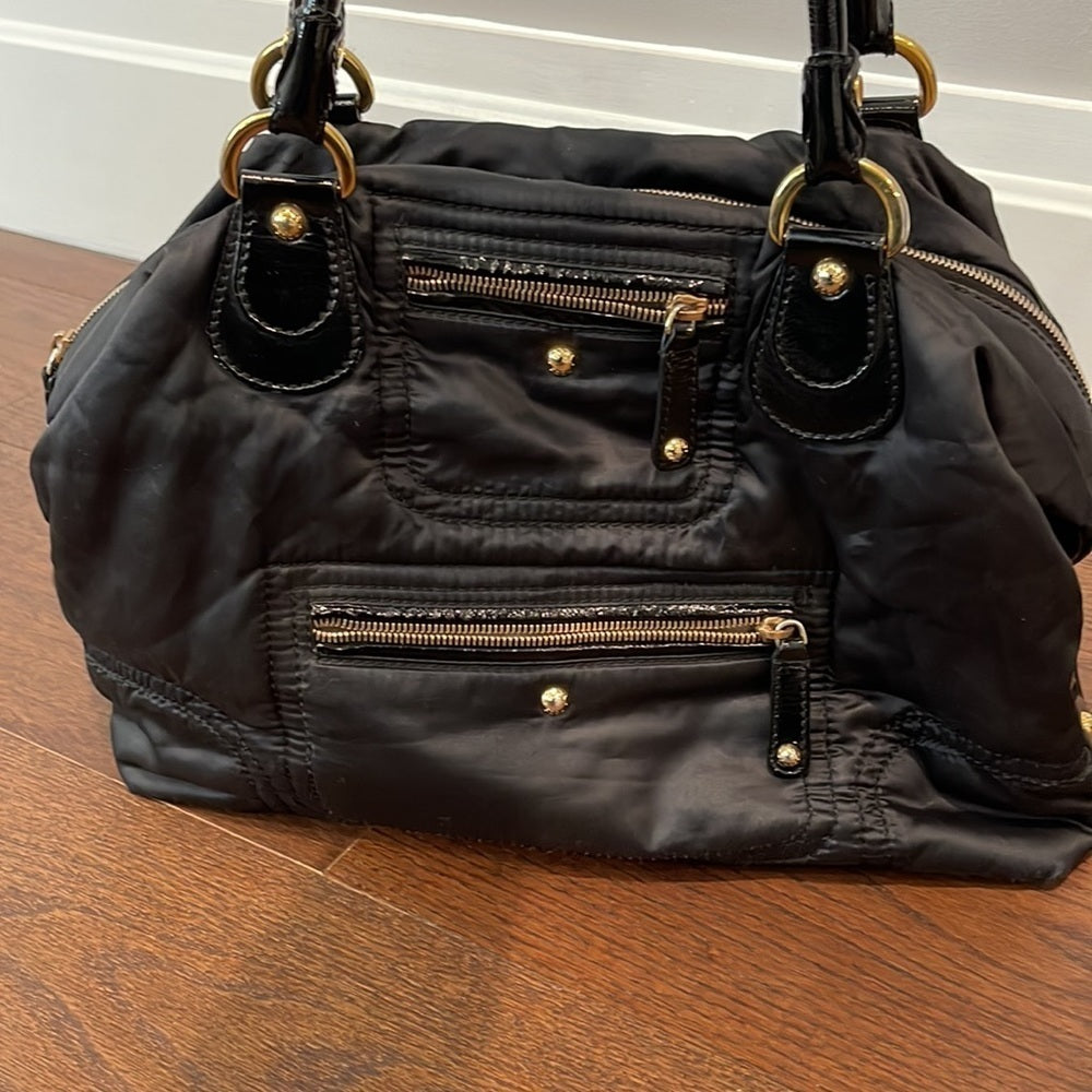 TOD’S Nylon Bowling Black Bag