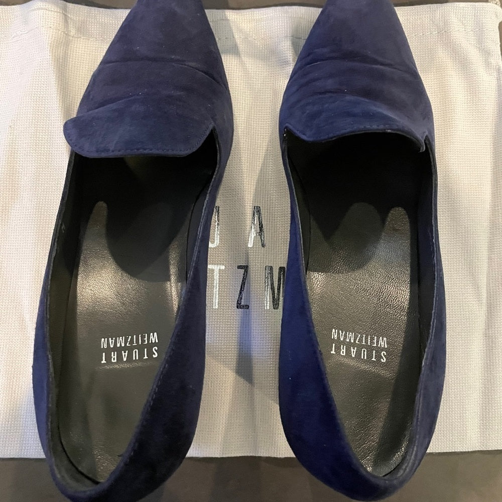 STUART Weitzman Navy Suede Heels Size 9