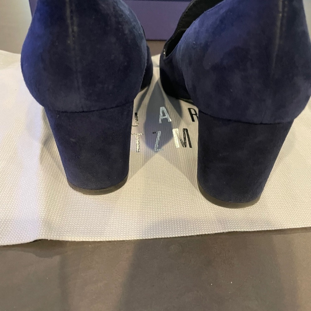 STUART Weitzman Navy Suede Heels Size 9