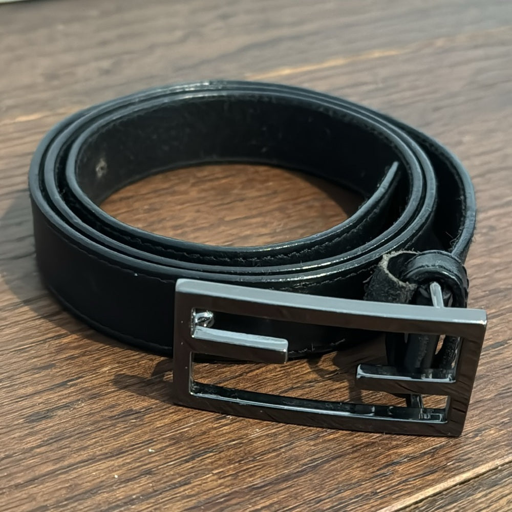 Fendi Women’s Black Leather Belt Size 42