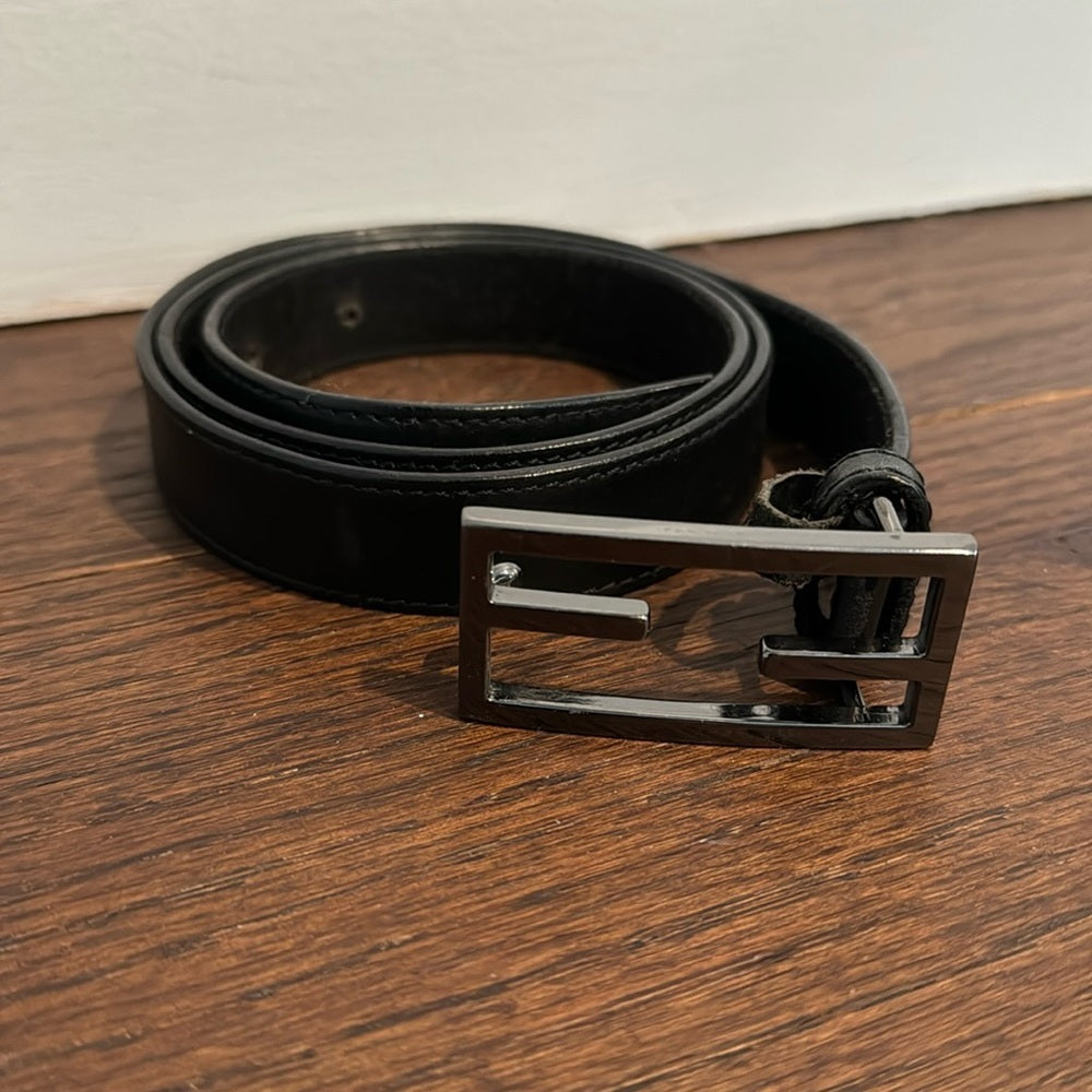 Fendi Women’s Black Leather Belt Size 42