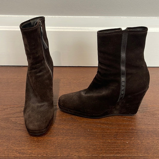 Prada Women’s Brown Suede Booties Size 37/7