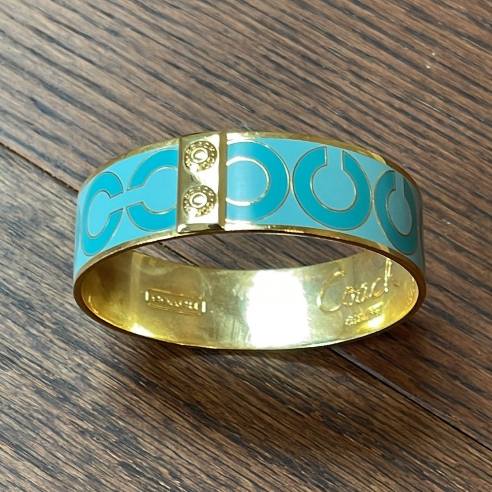 COACH Women’s Teal Bangle Bracelet