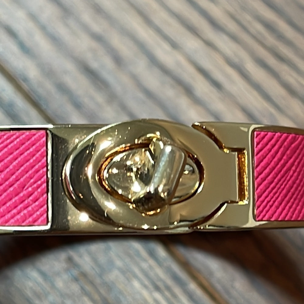 COACH Women’s Pink and Gold Bengal Bracelet