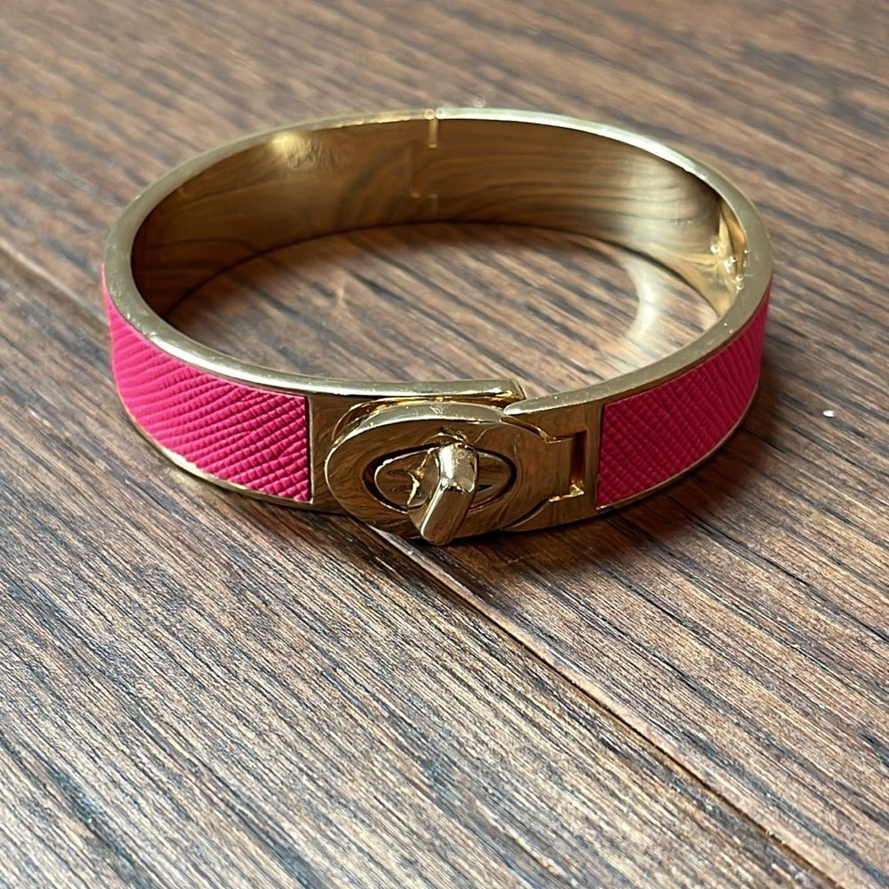 COACH Women’s Pink and Gold Bengal Bracelet