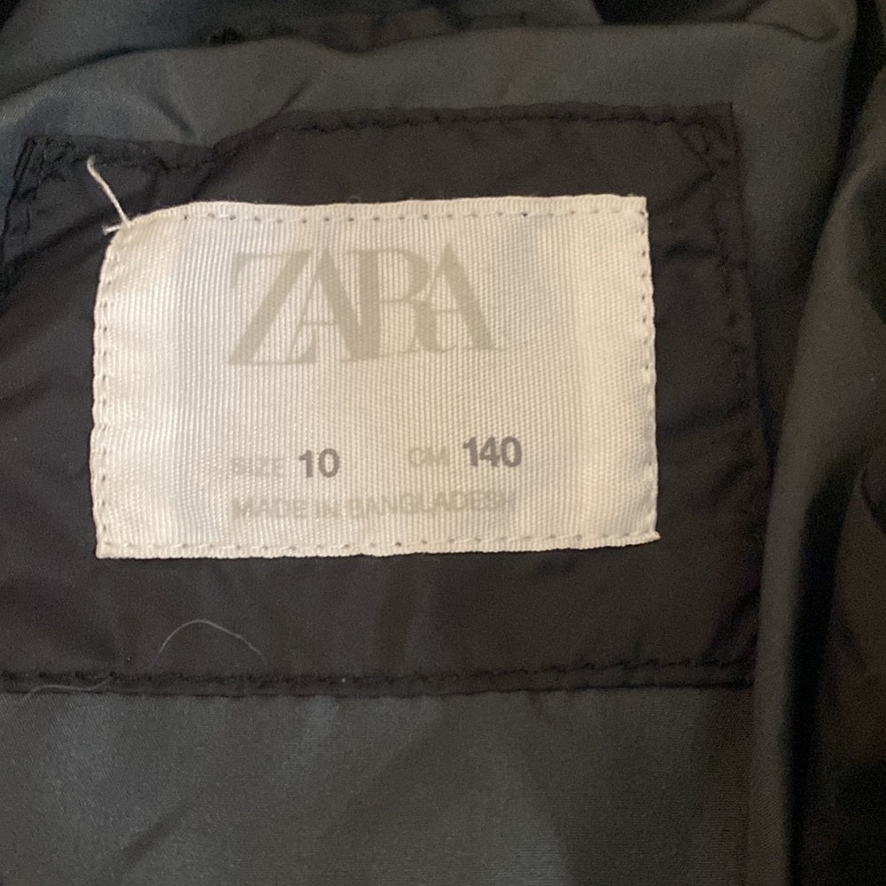 Zara Kids Black Puffer Jacket Size 10