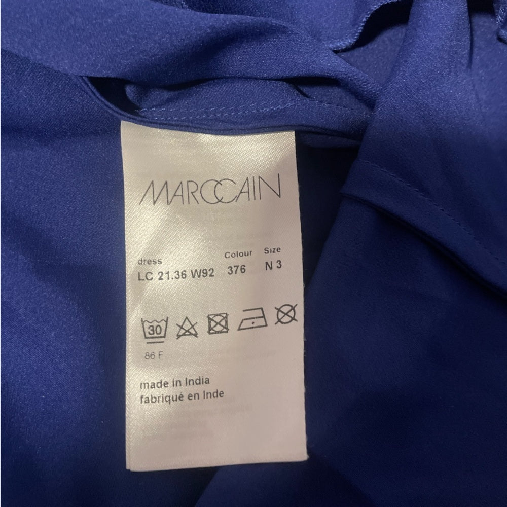 Marccain Royal Blue Sleeveless Dress Size Large