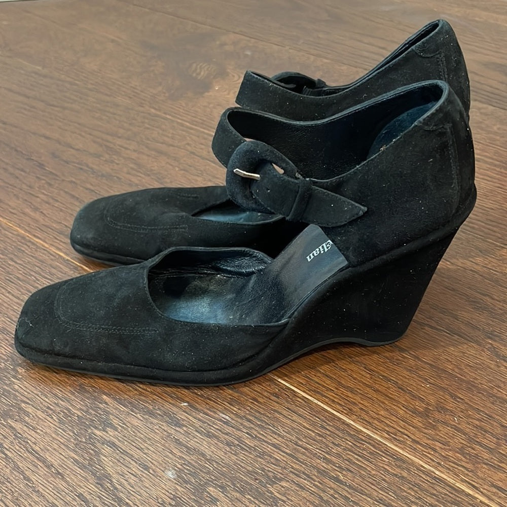 Stephane Kelian Women’s Black Suede Wedges Size 6