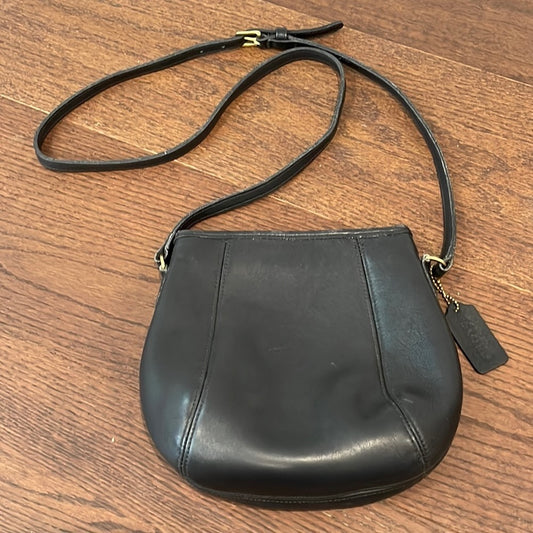 COACH Black Leather Crossbody Bag