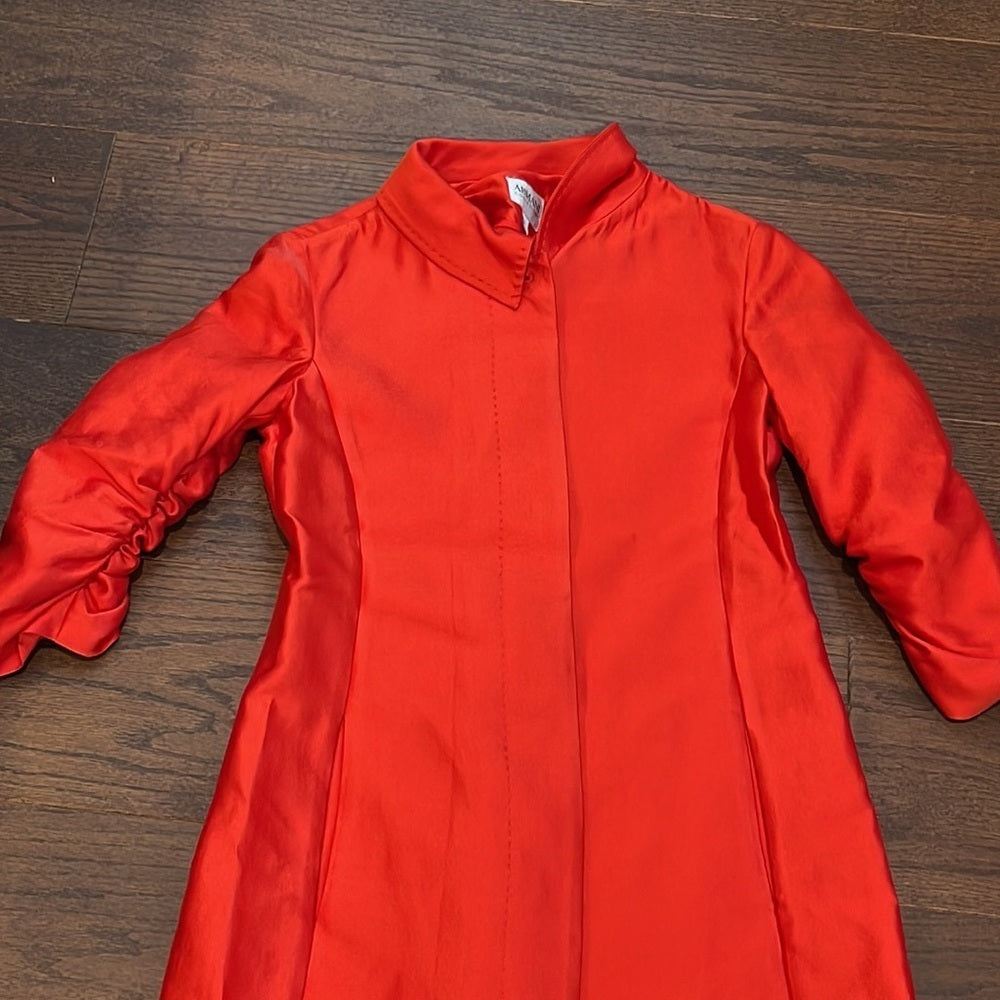 Armani Collection Women’s Red Long Jacket Size 40