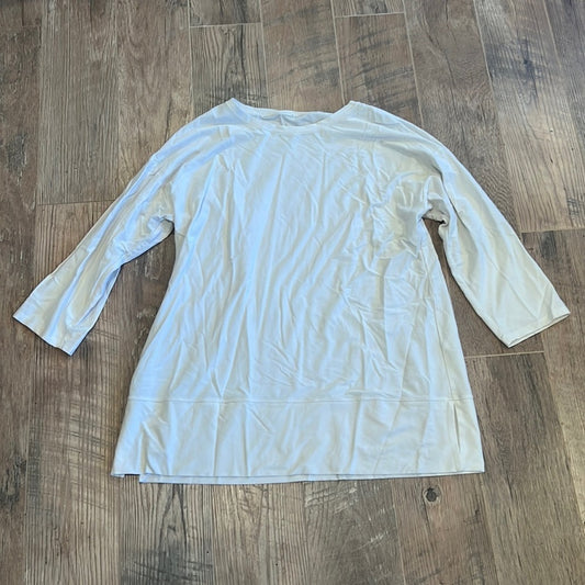 Eileen Fisher Woman’s Cream Crepe Shirt Size Large