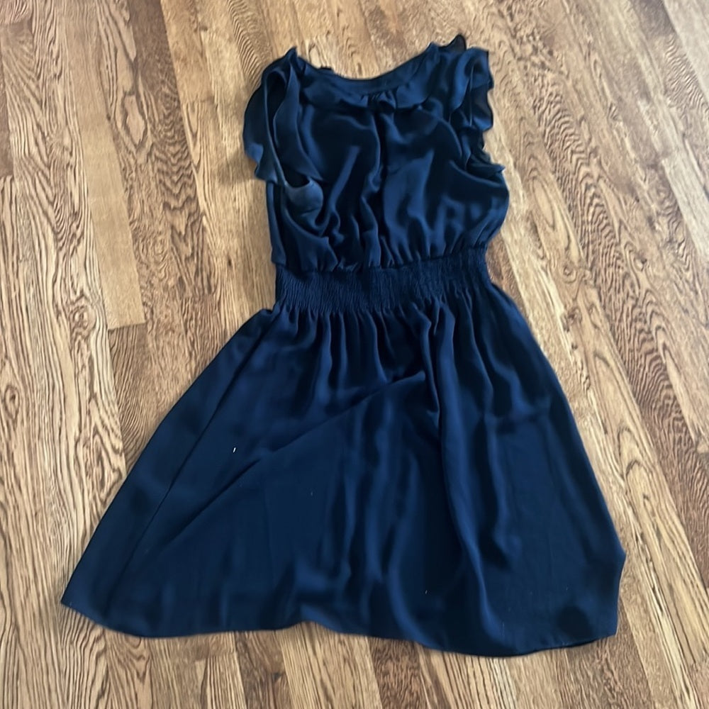 Rebecca Taylor Black Ruffled Armed Dress Size 10