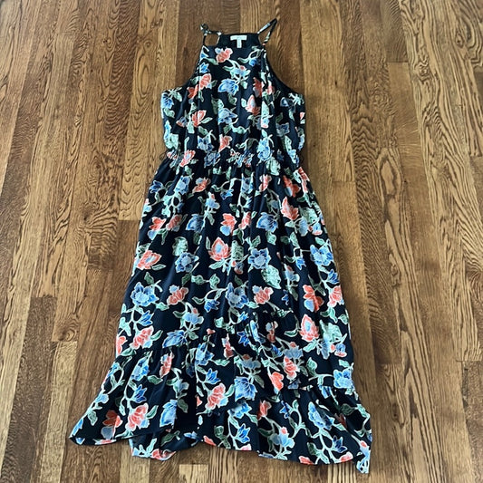 Joie Woman’s Black Dress With Floral Design Size Large