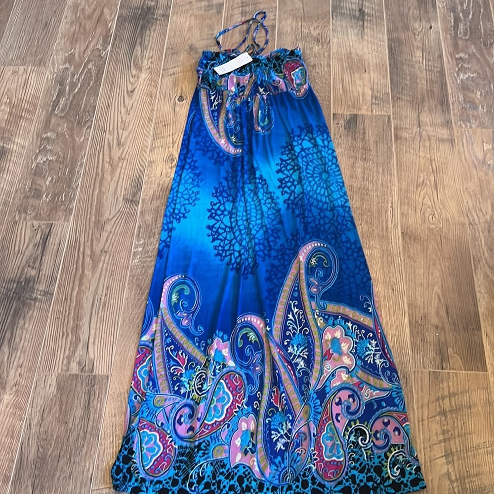 Shui Si Qing Woman’s Blue Long Dress Size Large