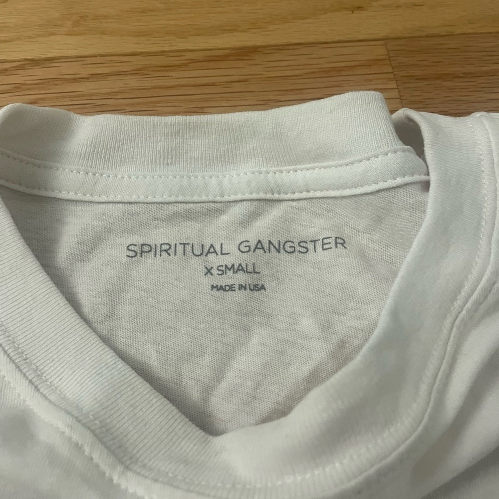 NWT Spiritual Gangster White Letter Long Sleeve Size XS