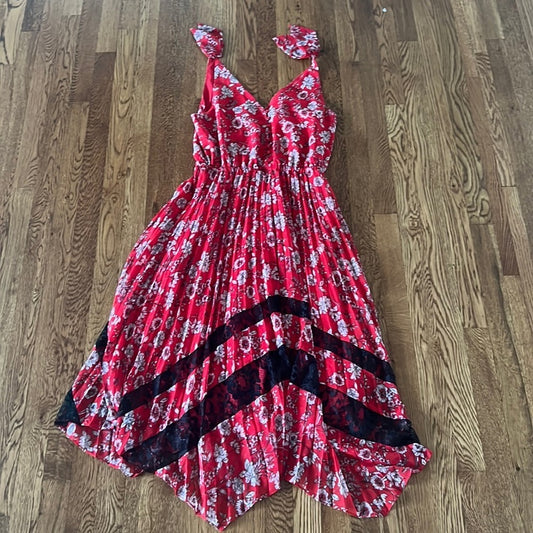 Nanette Lenore Woman’s Red Floral Printed Dress Size 6