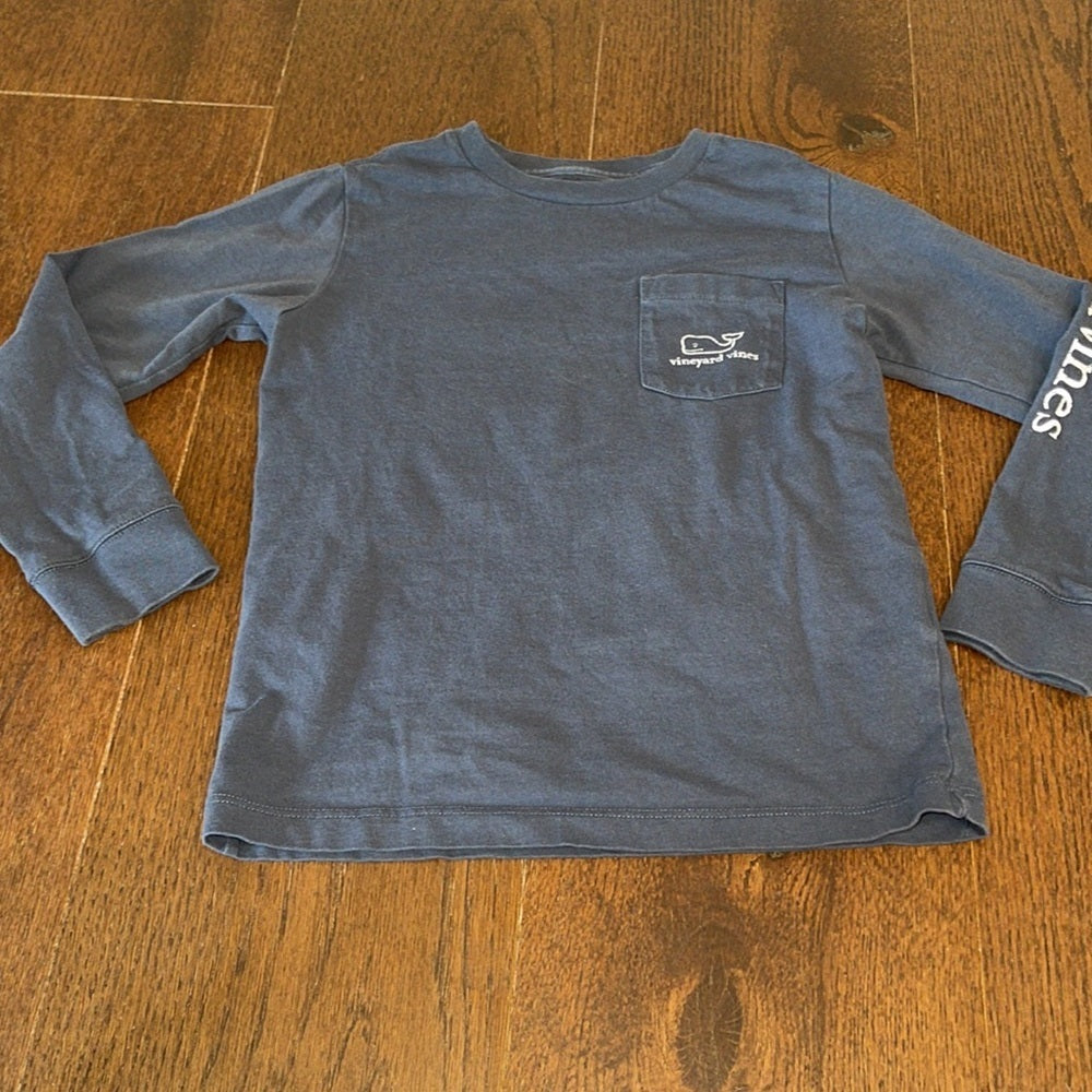 Vineyard Vines Boys Navy Long Sleeve T-Shirt Size 5