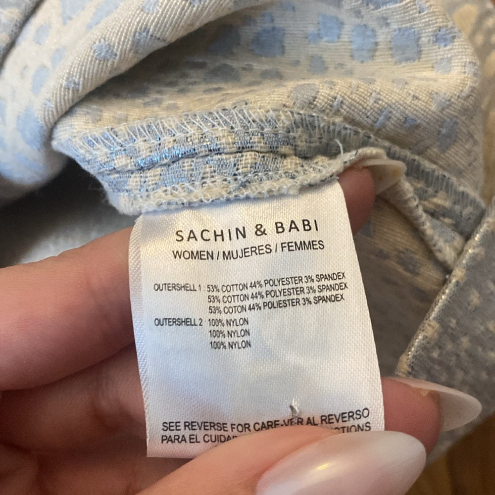 Sachin and Babi Women’s Gray Dress With Mesh Detailing Size 4