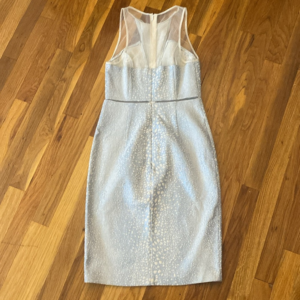 Sachin and Babi Women’s Gray Dress With Mesh Detailing Size 4