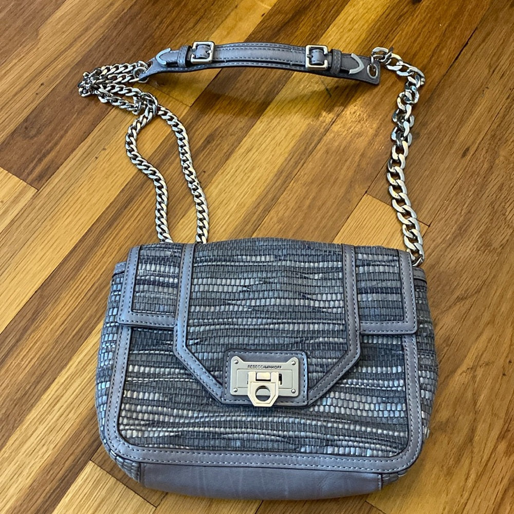 Rebecca Minkoff Gray Textured Shoulder Bag OS