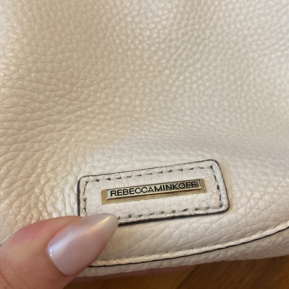 Rebecca Minkoff Women’s White Leather Crossbody Bag OS