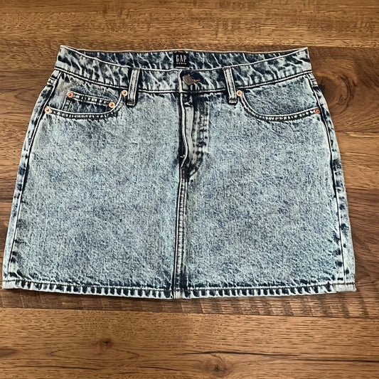 Gap Women’s Acid Wash Denim Skirt Size 28