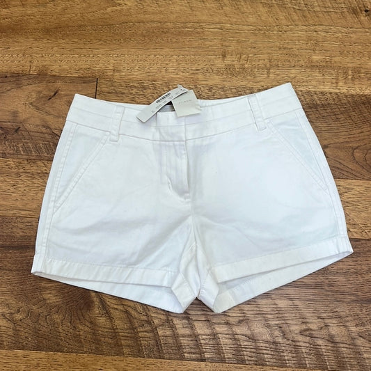 NWT J Crew Chino Women’s White Shorts Size 00