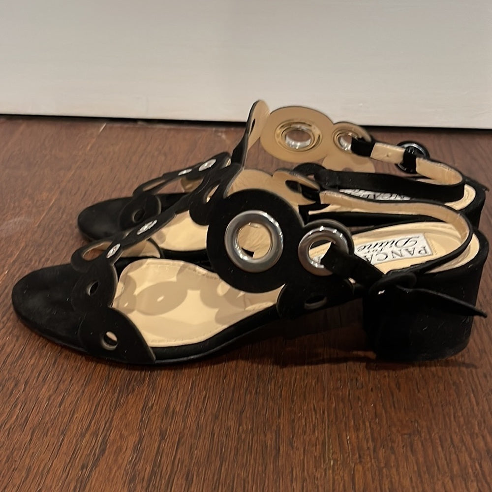 Pancaldi for Diane B. black Suede Sandals Size 39/9