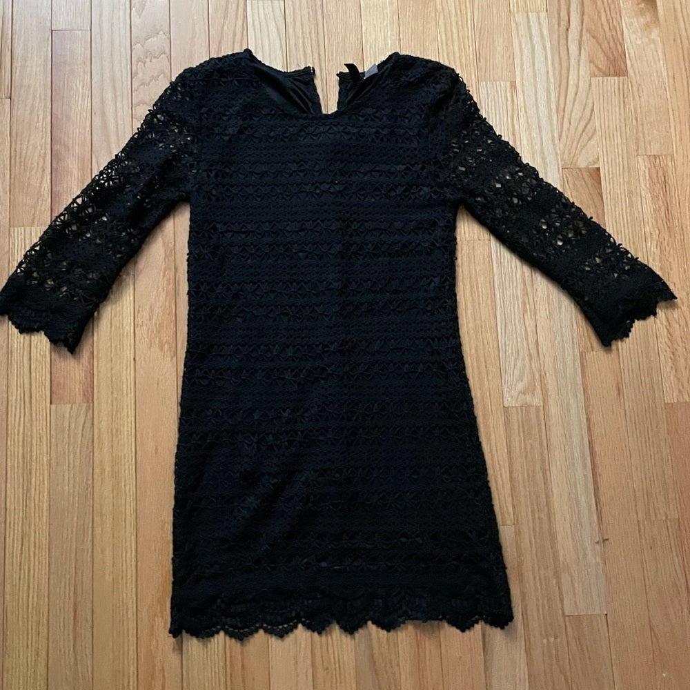 H&M Black Lace Long Sleeve Dress Size Small